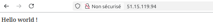 Hello world en ligne