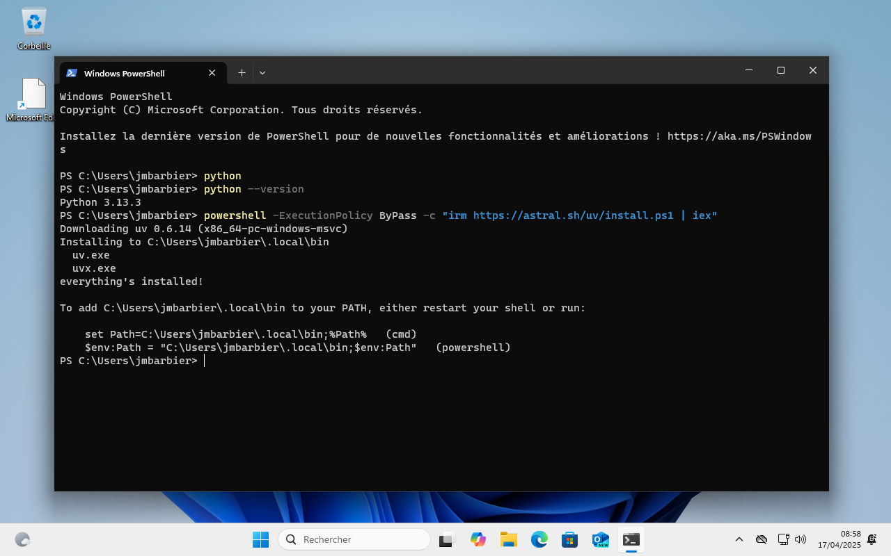 Installation windows